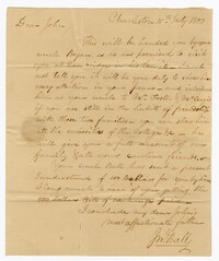 Letter from John Ball Sr. to his Son John Ball Jr., July 15, 1800