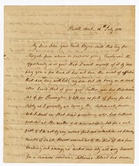 Letter from Jane Ball Sr. to his Son John Ball Jr., July 16, 1800