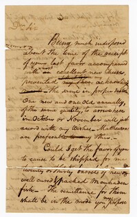 Copy of a Letter from John Ball Sr. to John Clark, August 14, 1800