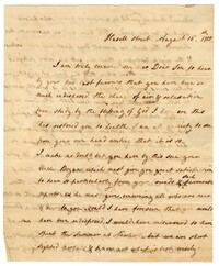 Letter from Jane Ball to her Son John Ball Jr., August 15, 1800