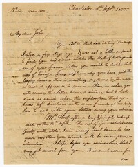 Letter from John Ball Sr. to his Son John Ball Jr., September 16, 1800