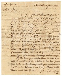 Letter from John Ball Sr. to his Son John Ball Jr., June 3, 1801