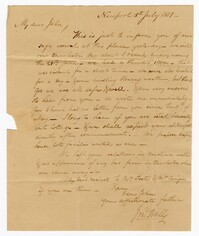 Letter from John Ball Sr. to his Son John Ball Jr., July 5, 1801