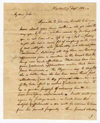 Letter from John Ball Sr. to his Son John Ball Jr., September 7, 1801