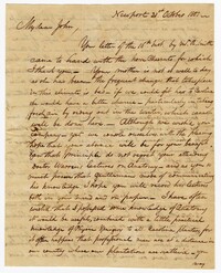 Letter from John Ball Sr. to his Son John Ball Jr., October 21, 1801