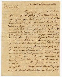 Letter from John Ball Sr. to his Son John Ball Jr., November 12, 1801