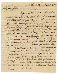 Letter from John Ball Sr. to his Son John Ball Jr., December 4, 1801