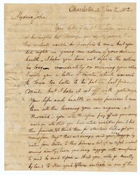 Letter from John Ball Sr. to his Son John Ball Jr., January 12, 1802