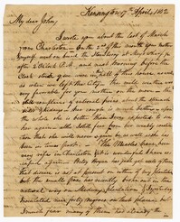 Letter from John Ball Sr. to his Son John Ball Jr., April 17, 1802