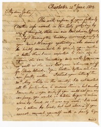 Letter from John Ball Sr. to his Son John Ball Jr., June 24, 1802