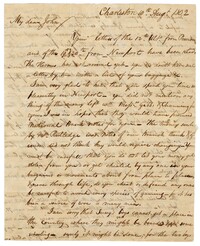 Letter from John Ball Sr. to his Son John Ball Jr., August 10, 1802
