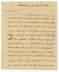 Letter from William James Ball to his Father John Ball Sr., January 30, 1806