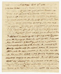 Letter from William James Ball to his Father John Ball Sr., April 9, 1806