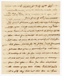 Letter from William James Ball to his Brother John Ball Jr., July 26, 1806