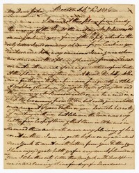 Letter from Elias Ball to his Nephew John Ball Jr., September 2, 1806