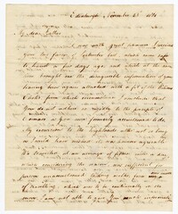 Letter from Willian James Ball to his Father John Ball Sr., November 23, 1806