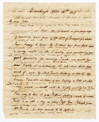 Letter from William James Ball to his Brother John Ball Jr., April 16, 1807