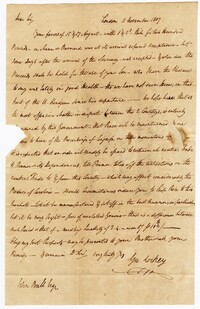 Letter from George Lockey to John Ball Sr., November 11, 1807