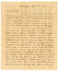 Letter from William James Ball to his Father John Ball Sr., June 5, 1808
