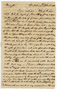 Letter from John Bryan to Elias Ball, September 17, 1805
