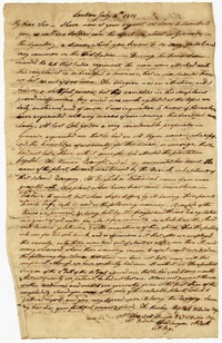 Letter from James Simons, July 4, 1803