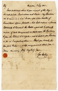 Letter from George Lockey to John Ball Sr., July 8, 1805