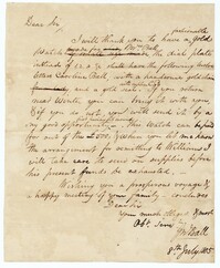 Copy of a Letter from John Ball Sr. to George Lockey, July 8, 1805