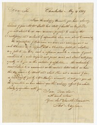 Letter from Thomas Naylor to John Ball Sr., May 4, 1809