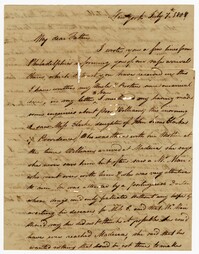 Letter from Isaac Ball to his Father John Ball Sr., July 7, 1809
