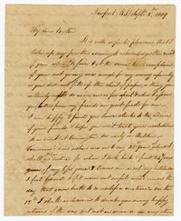 Letter from Isaac Ball to his Brother John Ball Jr., September 5, 1809