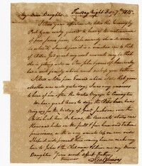 Letter from Keating Simons to his Daughter Ann Simons Ball, February 7, 1815