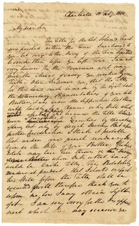 Letter from Keating Simons to John Ball Sr., February 15, 1810