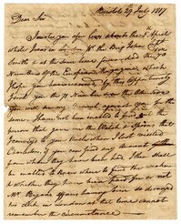 Letter from Thomas Slater to Isaac Ball, July 29, 1817