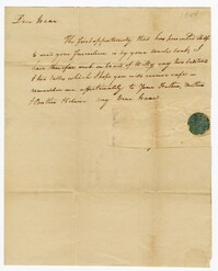 Letter from Keating Simons to Isaac Ball, 1804