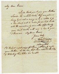 Letter from Keating Simons to Isaac Ball, May 18, 1805