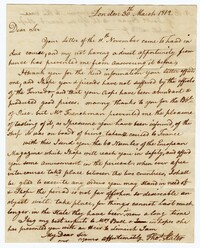 Letter from Thomas Slater to Isaac Ball, March 30, 1812