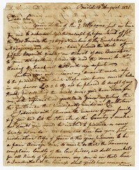 Letter from Thomas Slater to Isaac Ball, August 14, 1821