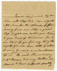 Letter from Ann Ball to her Husband John Ball, February 26, 1819