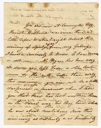 Letter from Ann Ball to her Husband John Ball, October 28, 1819