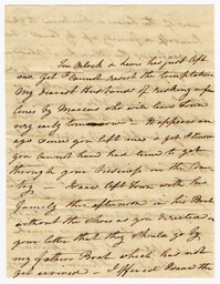Letter from Ann Ball to her Husband John Ball, November 1, 1819