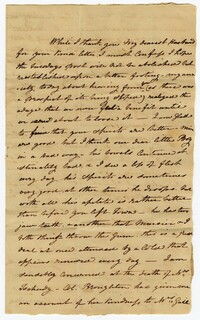 Letter from Ann Ball to her Husband John Ball, March 30, 1819