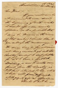 Letter from Caroline Ball to John Ball, March 30, 1821
