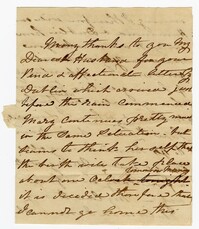 Letter from Ann Ball to her Husband John Ball, February 21, 1822