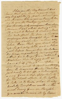 Letter from Ann Ball to her Husband John Ball, February 27, 1823