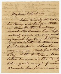 Letter from Ann Ball to her Husband John Ball, April 9, 1823