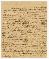 Letter from Ann Ball to her Husband John Ball, November 27, 1823