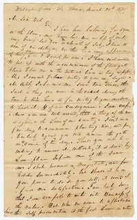 Letter from Isaac Rembert to John Ball, March 20, 1830