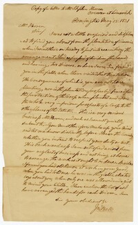 Copy of a Letter from John Ball to Limerick Plantation Overseer Stephen Herren, May 25, 1831