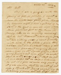 Letter from Stoke Plantation Overseer Thomas Finklea to John Ball, October 26, 1827