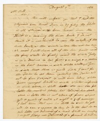 Letter from Stoke Plantation Overseer Thomas Finklea to John Ball, August 9, 1833